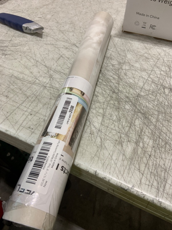 Photo 1 of VEELIKE Cream Onyx Marble Contact Paper for Countertops Peel and Stick Waterproof Marble Countertop Contact Paper 15.7''x118'' Kitchen Countertop Peel and Stick Marble Wallpaper for Wall Counter Table