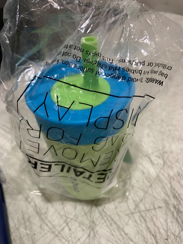 Photo 1 of Owala Kids Insulation Stainless Steel Tumbler with Spill Resistant Flexible Straw, Easy to Clean, Kids Water Bottle, Great for Travel, Dishwasher Safe, 12 Oz, Blue and Light Green (Turtley Awesome)