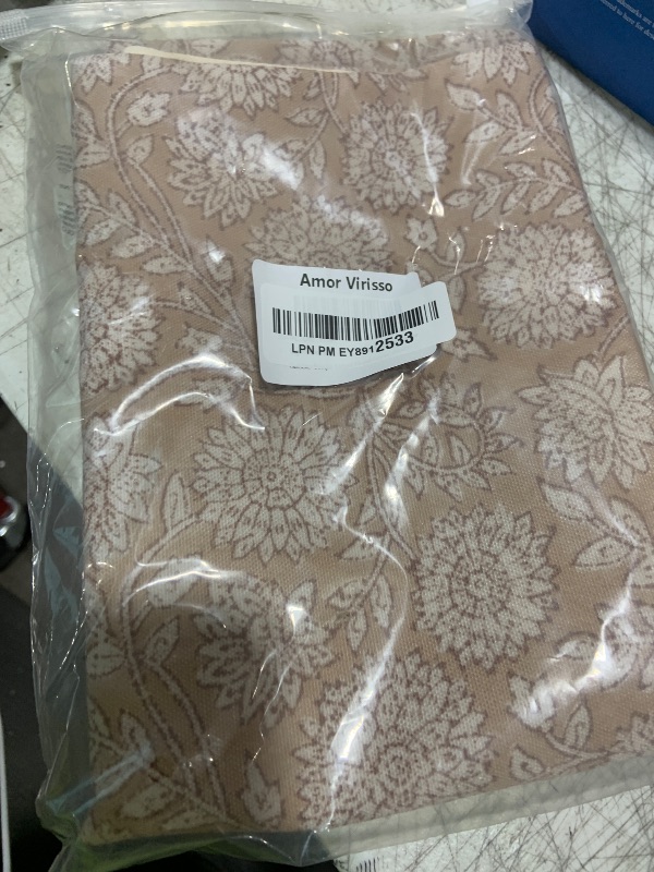 Photo 1 of Amor Virisso Floral Pillow Covers 20x20 Throw Pillow Covers Vintage Block Print Pillow Cover Neutral Couch Pillows for Living Room Farmhouse Decorative Accent Sofa Pillows, Light Camel