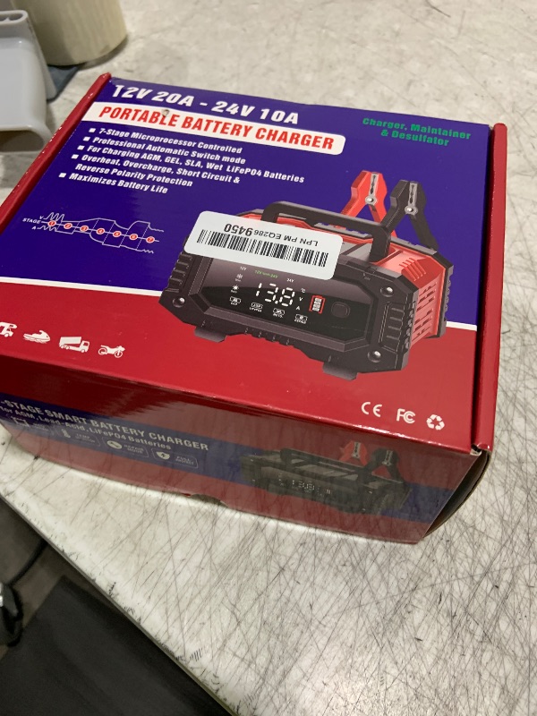 Photo 1 of YONHAN Battery Charger 20A 12V/24V LiFePO4 Lead Acid Fully Automatic Battery Maintainer, Car Battery Trickle Charger Automotive w/Repair, Winter Mode, for AGM, STD, Gel, Deep Cycle Batteries