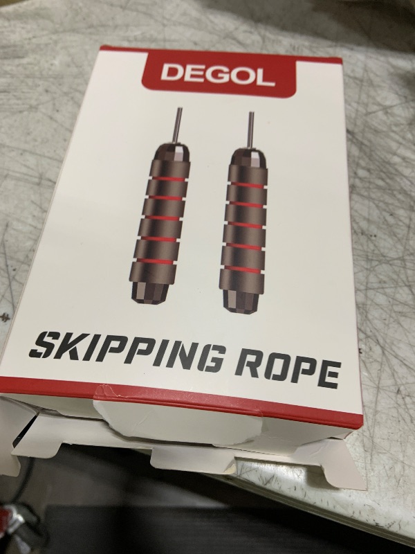 Photo 1 of DEGOL Skipping Rope with Ball Bearings Rapid Speed Adjustable Jump Rope Cable and 6” Memory Foam Handles Ideal for Aerobic Exercise Like Speed Training, Extreme Jumping, Endurance Training and Gym