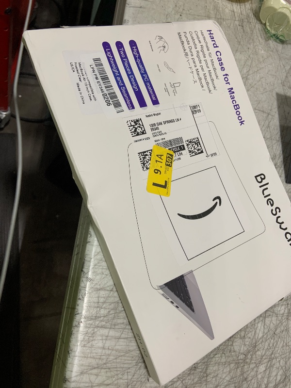 Photo 1 of BlueSwan Anti-Cracking Hard Shell Case Compatible with MacBook Air 13 inch M4 M3 M2 2025 2024-2022 A3240 A3113 A2681, Soft TPU Bumper PC Base for Air 13.6 inch, Frosted Clear