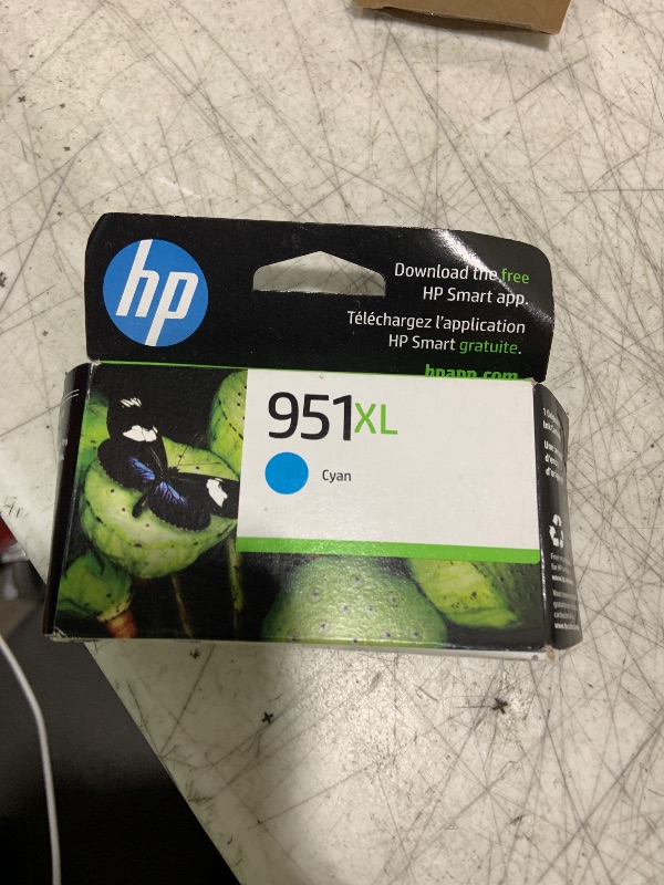 Photo 1 of HP 951XL Cyan High-yield Ink Cartridge for HP Printers | Works with Printer Series: OfficeJet 8600, Pro 251dw, 276dw, 8100, 8610, 8620, 8630 | Eligible for Instant Ink | CN046AN