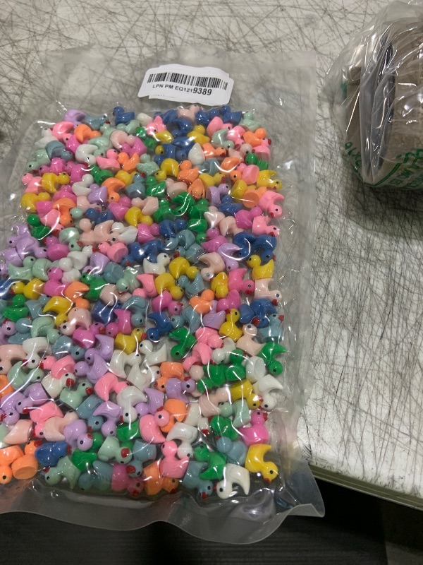 Photo 1 of Mini Resin Ducks 220 Pack Tiny Duck Figurines Bulk for Miniature Dollhouse Decor Accessories Garden Aquarium Potted Ornament Party Toys DIY Charms Office Classroom Activity to Hide