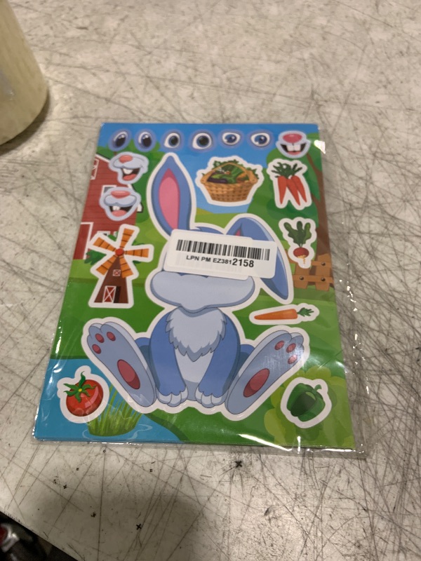 Photo 1 of 24 Sheets 8.27''×5.9'' Make Your Own Farm Animals Stickers for Kids Toddlers, Make a Face Stickers for Kids Party Favors Activities