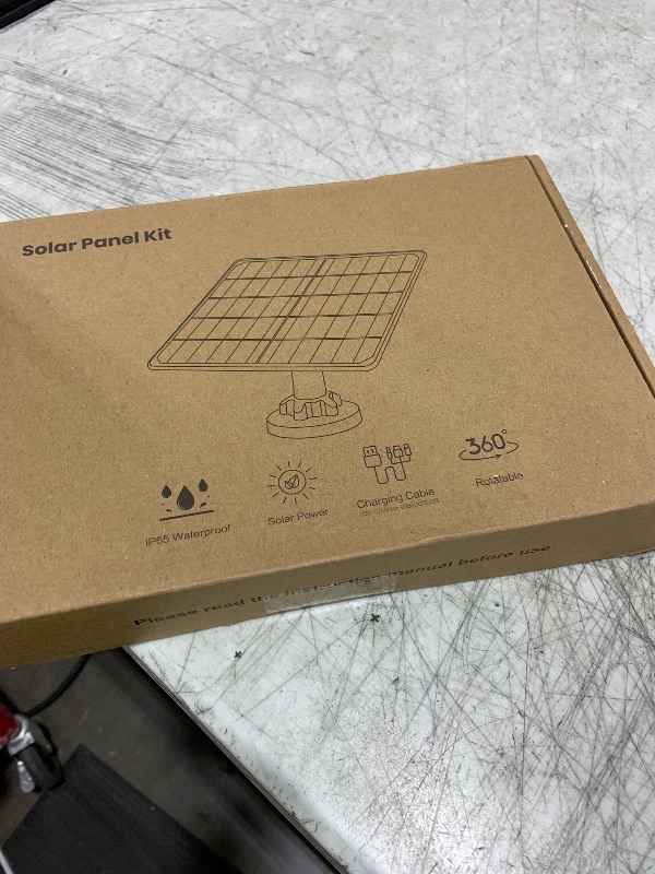 Photo 1 of 8W Solar Panel for Security Camera, Micro USB & USB-C Port Security Camera Solar Panel, IP65 Waterproof & 10FT Cable & High Solar Conversion Rate Solar Panels for Built-in Rechargeable Battery Cameras