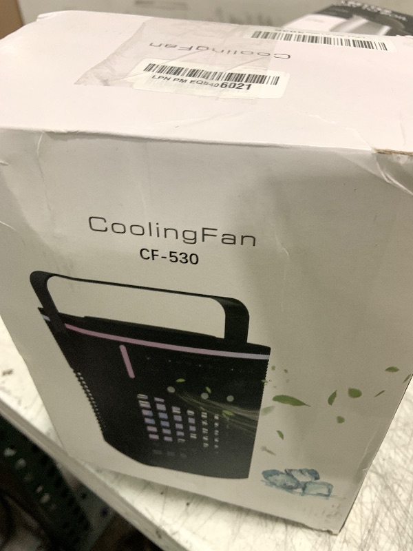Photo 1 of Portable Air Conditioners, Mini Air Conditioner Portable with Remote, 3 Speeds & 3 Mist, 2-8H Timer & 7 Light Evaporative Air Cooler, Personal Cooling Air Conditioner Fan for Bedroom Office Desk