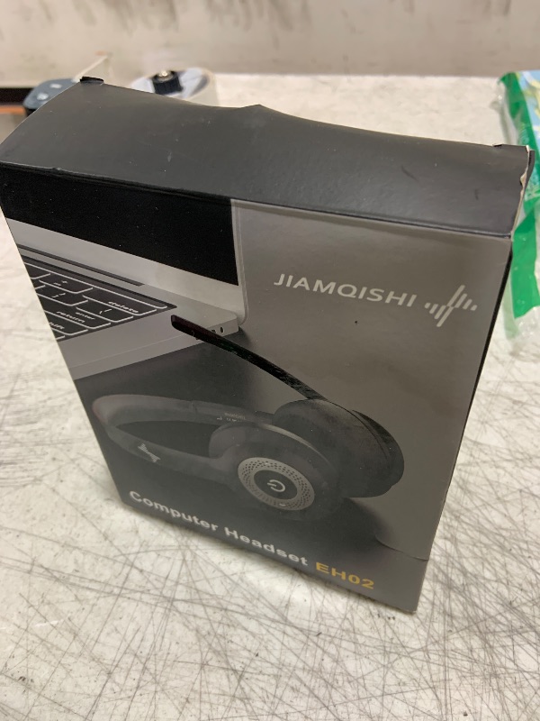Photo 1 of JIAMQISHI Wireless Headset with AI Noise Cancelling Microphone Bluetooth Headset - Bluetooth V5.2 Headphones with USB Dongle & Mic Mute for Computer/Laptop/PC/iPhone/Android/Cell Phones/Zoom
