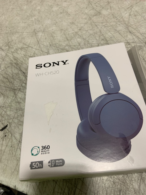 Photo 1 of Sony WH-CH520 Wireless Headphones Bluetooth On-Ear Headset with Microphone, Blue New