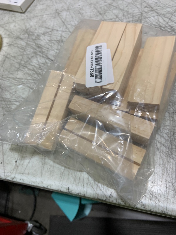Photo 1 of 10 PCS Wood Place Card Holders,Wood Sign Holders,Table Number Holder Stands,Picture Holder,Name Card Holder for Wedding,Retail Shop,Parties, Anniversaries,Business Card Holders for Decoration,Events