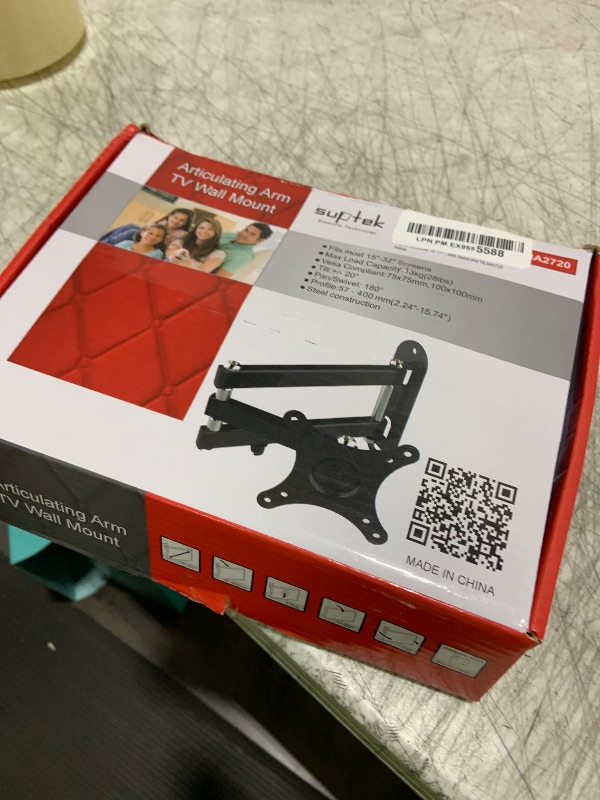 Photo 1 of Suptek TV Wall Mount Swivel Tilt Rotation Full Motion Adjustable Articulating for Most 15-32 inch LED, LCD Monitor Wall Mount VESA 75,100 (MA2720)