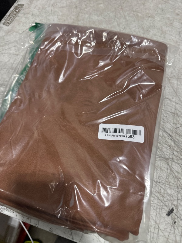Photo 1 of HOMFINER Faux Leather Throw Pillow Covers 24x24 inch, Set of 2 Thick Cognac Brown Big Extra Large Modern Solid Decorative Square Minimalist Cushion Cases for Couch Bed Sofa