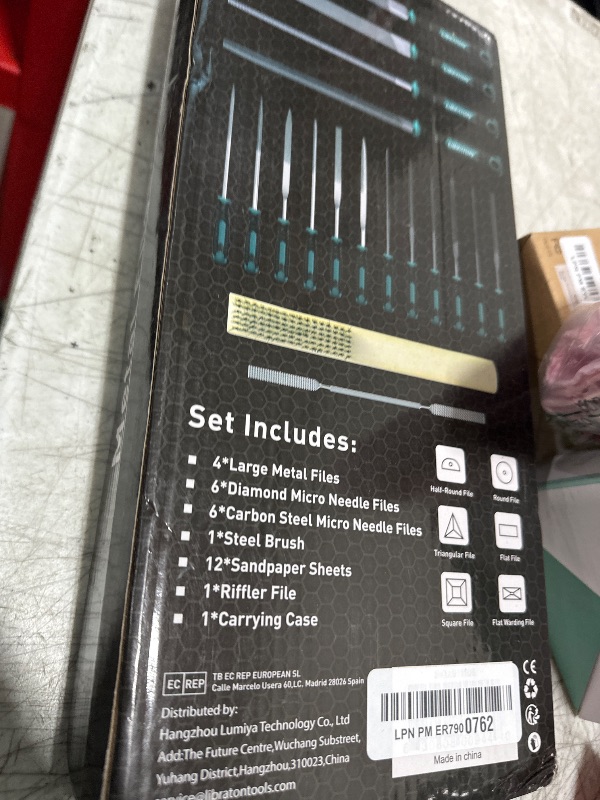 Photo 1 of Libraton 31PCs Metal File Set, Metal Files, Metal Files for Steel, 12 Needle Files with Case, Riffler File, 12 Sandpapers, Steel Brush, File Sets for Wood and Metal, for Metalworking & Woodworking