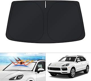 Photo 1 of Custom Fit Windshield Sun Shade for 2019-2025 Porsche Cayenne Accessories Sunshade Foldable Window Sun Visor