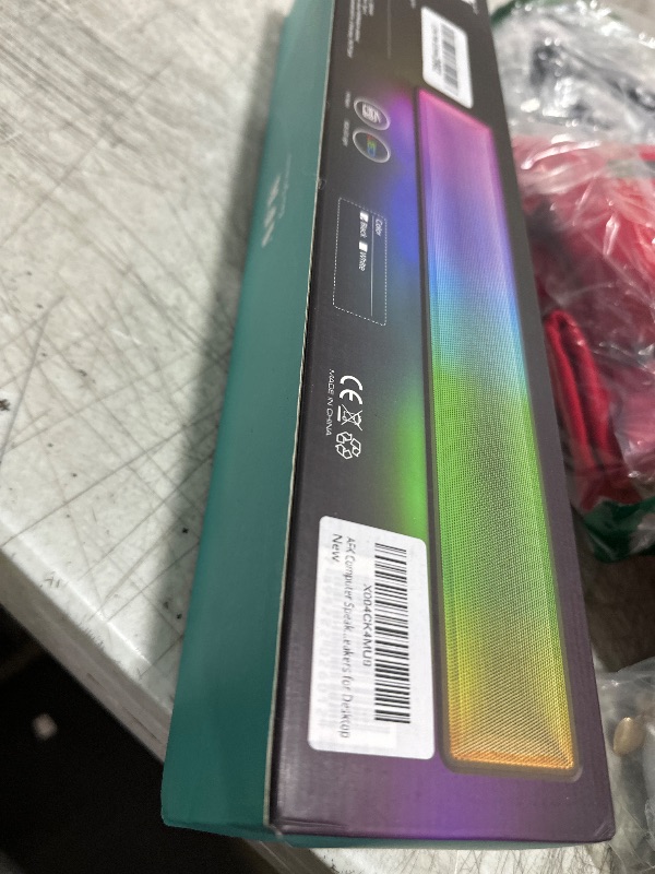 Photo 1 of AFK Computer Speakers, Computer Sound Bar with RGB Lights, USB Powered PC Speakers with Stereo Sound, Bluetooth 5.1 and 3.5mm Aux-in,Gaming Speakers for Desktop