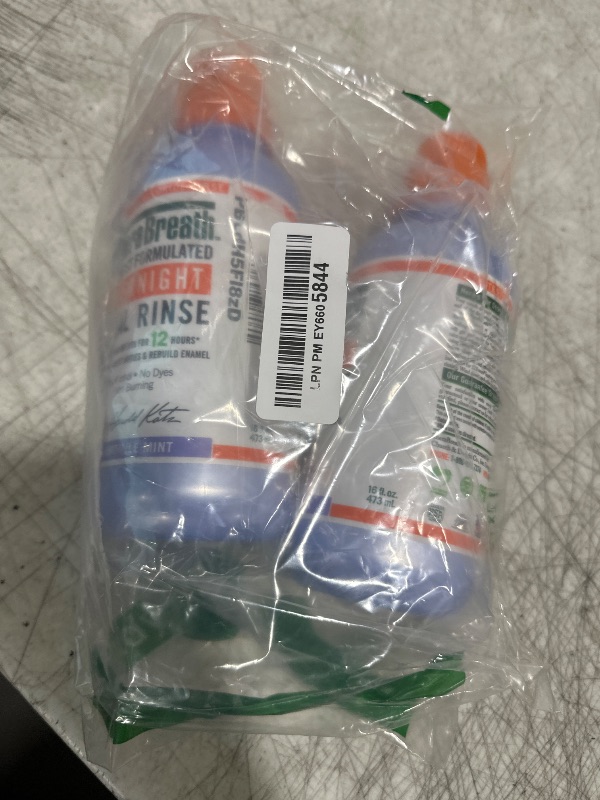 Photo 1 of TheraBreath Overnight Mouthwash, Fights Bad Breath for 12 Hours, Chamomile Mint Flavor, Dentist Formulated, Fluoride Rinse, Alcohol Free, 16 fl oz (Pack of 2)