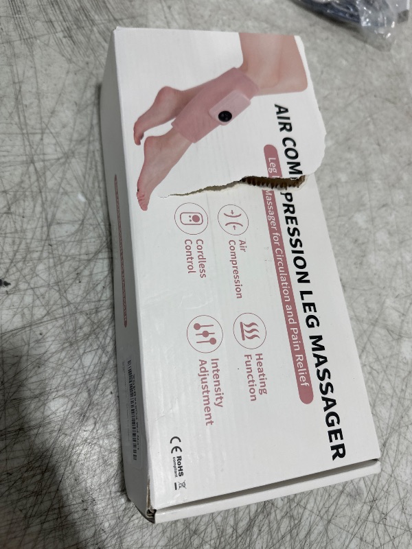 Photo 1 of Eniosvar Air Compression Leg Massager, Cordless Calf Massager with Heat, Air Compression Leg Massage for Circulation and Pain Relief, Gifts for Dad Mom Men Women, Pink (Single)