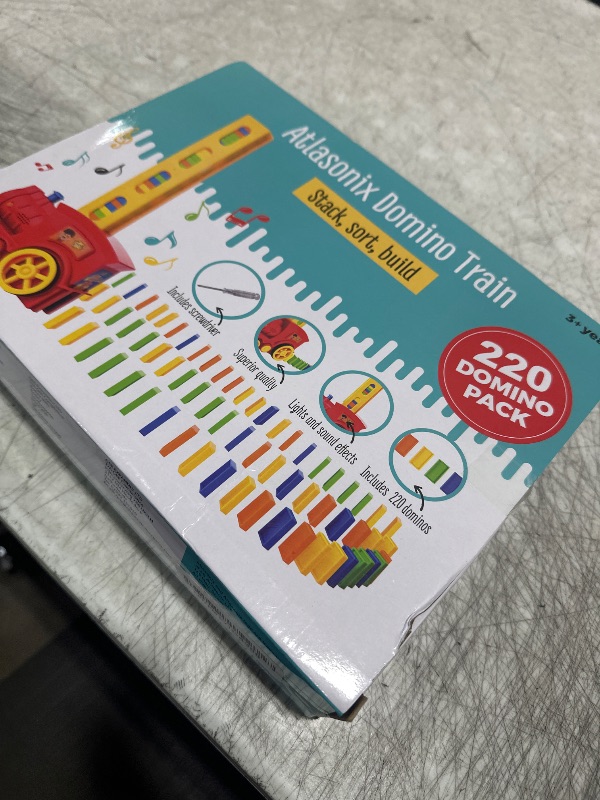 Photo 1 of Domino Train - Domino Train for Kids, Dominos Trains Toys, Kids Dominos Set 300/220/160 Pcs, Automatic Set, Montessori Educational, Toys for Autistic Kid Ages 3-5, 220