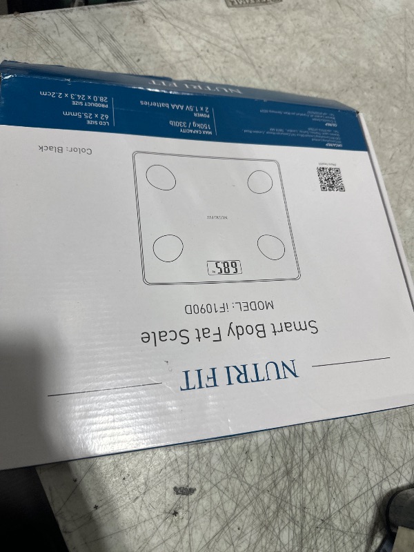 Photo 1 of NUTRI FIT Bathroom Weighing Scale for Body Weight and Fat, Digital Smart Scale with Bluetooth, Body Composition Watchers with APP for BMI, Muscle, Weight Loss, Max 150kg/330lb