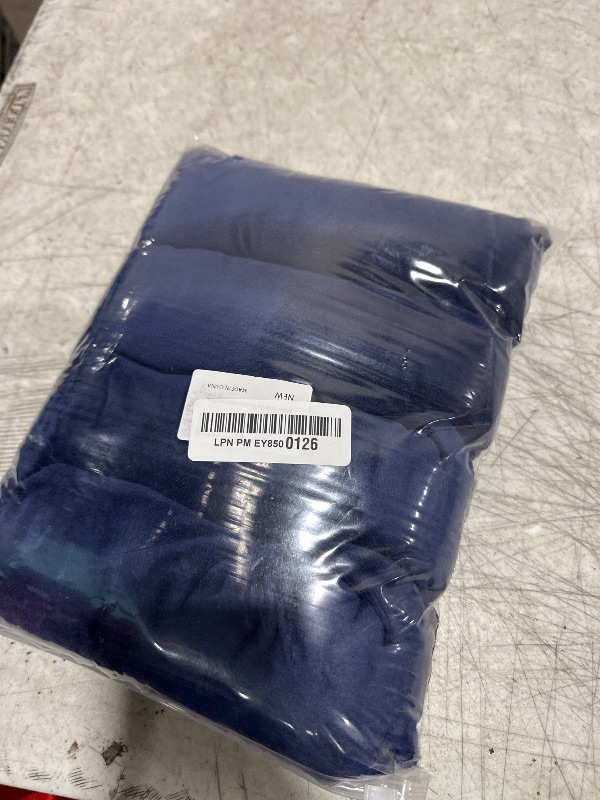 Photo 1 of HFCNMY Bar Stool Covers with Backs, 4 Pack Stretch Velvet Stool Covers, High Chair Covers with Elastic Bands, Washable Blue