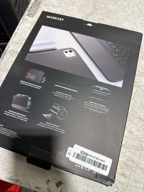 Photo 1 of MAGEASY CoverBuddy for M4 iPad Pro 13" (2024) - iPad Pro Case Compatible with Magic Keyboard for iPad Pro (M4), Enhanced Thickness & Heat Dissipation - New Black (Leather 5.05)