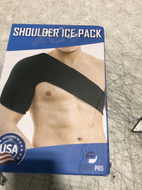 Photo 1 of Fittest Pro Shoulder Ice Pack Wrap, HSA or FSA Eligible, Reusable Cold Therapy Wrap for Tendonitis, Swelling, Rotator Cuff, and Recovery - Shoulder Brace Compression Sleeve