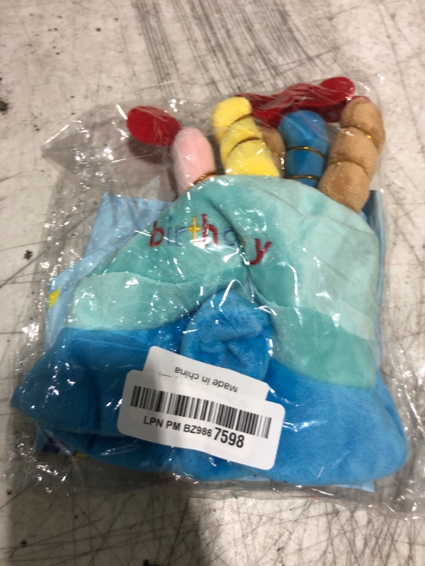 Photo 1 of Dansydaisy Happy Birthday Goose Outfit Porch Goose Outfits with Happy Birthday Cake Hat and Bandana Yard Geese Outfits for 23" 17" Cement Plastic Geese Duck Decorations(Style 1,Blue)