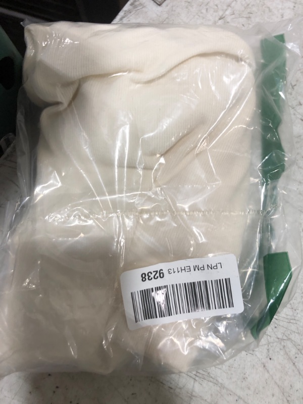 Photo 1 of SUUKSESS Women Padded Cotton Ribbed Tank Tops 2025 Sleeveless High Neck Racerback Basic Tops(Cream White, M)