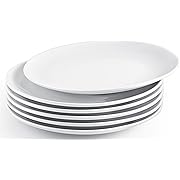 Photo 1 of 6 Pcs Ceramic Appetizer Plates, 8 Inch Porcelain Salad Plate, Round Porcelain Serving Plate, Small White Ceramic Plates for Appetizers Dessert Salad, Microwave Dishwasher Safe
