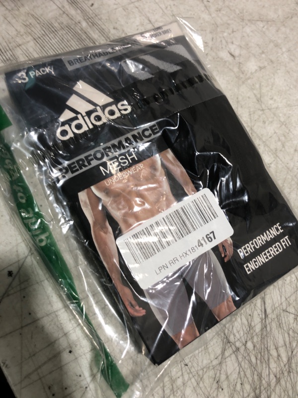 Photo 1 of adidas Men's Sport Performance Mesh Long Boxer Brief Underwear (3-Pack), Black/Onix Grey/Black, Small