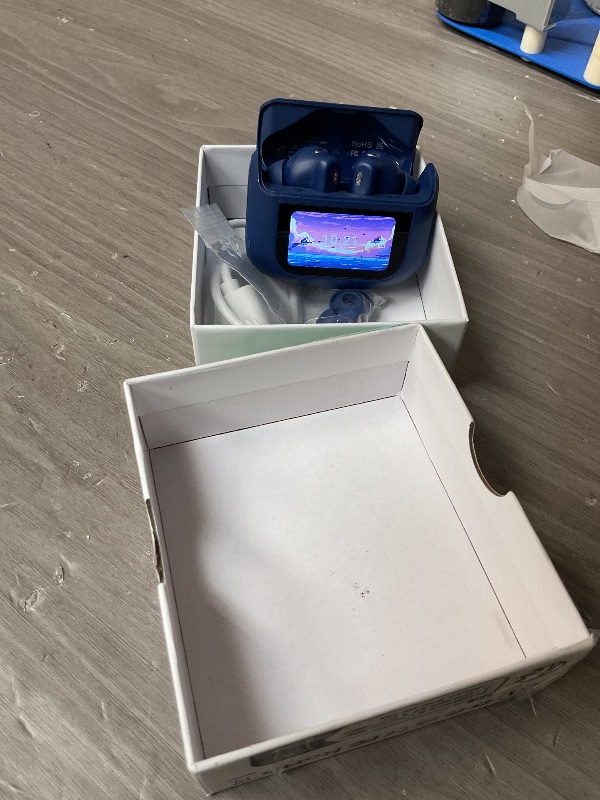 Photo 1 of Wireless Earbuds, Bluetooth 5.4 Headphones with Multifunctional Touch Screen, 48H Bass Stereo Ear Buds with ANC/ENC Noise Cancelling/Transparency Mode, IPX7 Earphones with 5 EQ Modes,Starry Night Blue