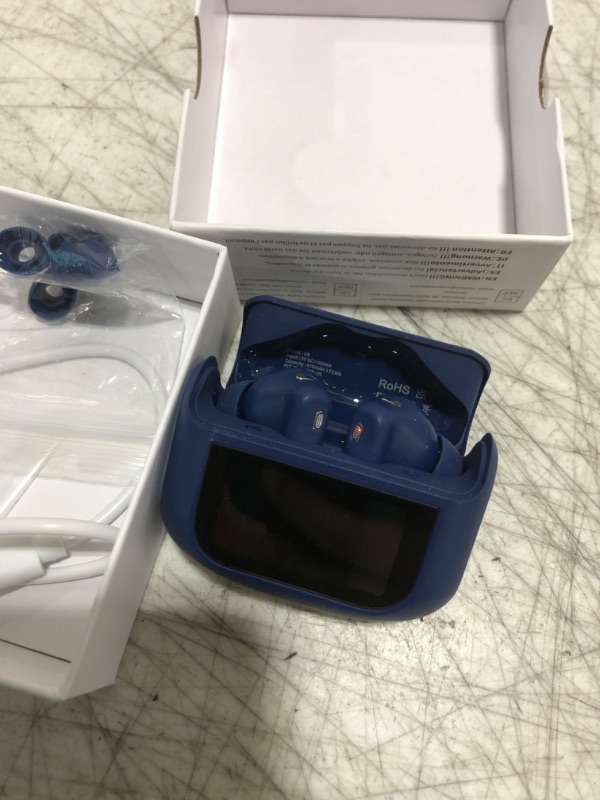 Photo 1 of Wireless Earbuds, Bluetooth 5.4 Headphones with Multifunctional Touch Screen, 48H Bass Stereo Ear Buds with ANC/ENC Noise Cancelling/Transparency Mode, IPX7 Earphones with 5 EQ Modes,Starry Night Blue