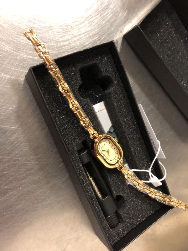 Photo 1 of CHEETAH Gold Bracelet Watches for Women, Small Vintage Bangle, Easy Read Numeral Dial, Waterproof