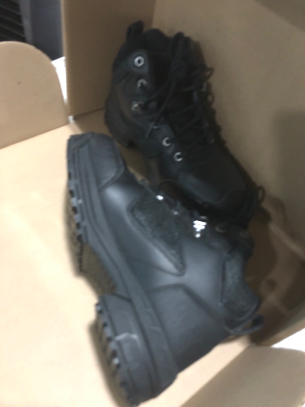 Photo 1 of Shoes for Crews Voyager II, Men's, Women's, Unisex Soft Toe Work Boots, Slip Resistant, Water Resistant, Black, Men's 6 / Women's 7.5