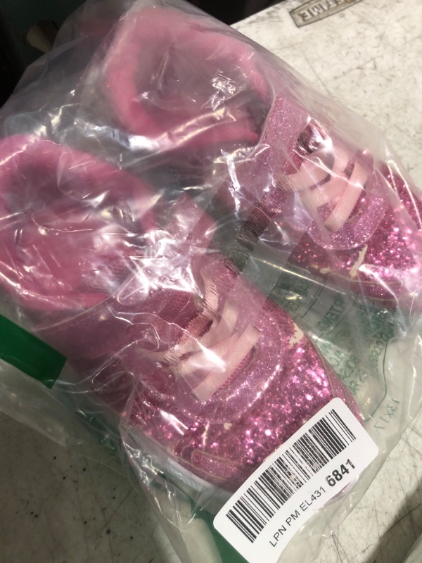 Photo 1 of RUNSIDE Girls Glitter Sneakers Lightweight Kids Sparkle Tennis Shoes with Hook and Loop for Toddler/Little Kid/Big Kid