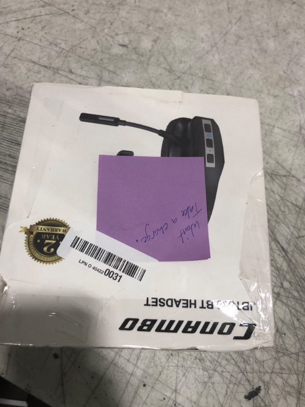 Photo 1 of Conambo JBT600 Trucker Bluetooth Headset with Tri-Mic Noise Cancelling, CVC 8.0, Mute Button & 60Hrs Battery Life – Wireless Headset for Truck Drivers, Cell Phones & Office Use