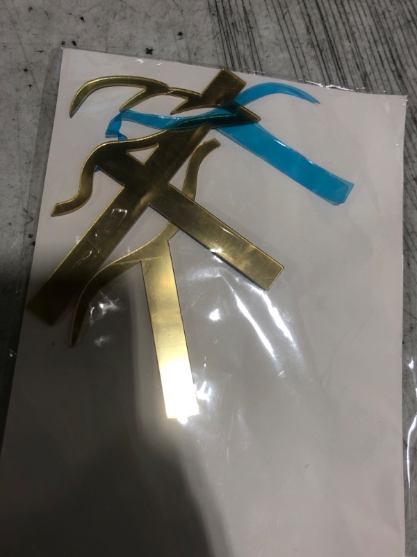 Photo 1 of Gold Cross Dove Cake Side Decoration, Acrylic Baby Shower Baptist Cake Toppe First Holy Communion Christening Cake Decoration Theme Party Supplies