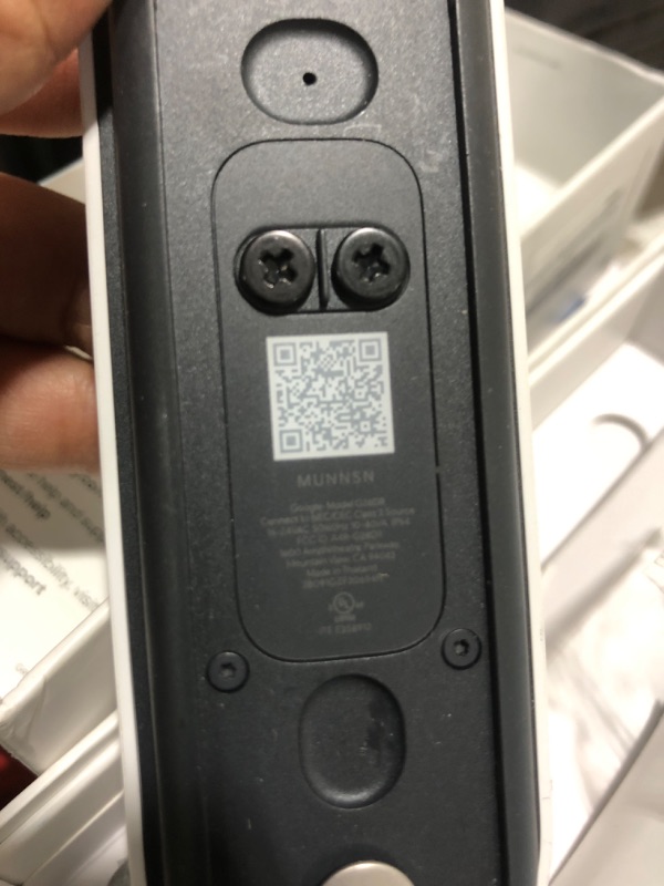 Photo 1 of Google Nest Doorbell (Wired, 2nd Gen) - Wired Video Doorbell Camera - Doorbell Security Camera - Snow (Renewed)