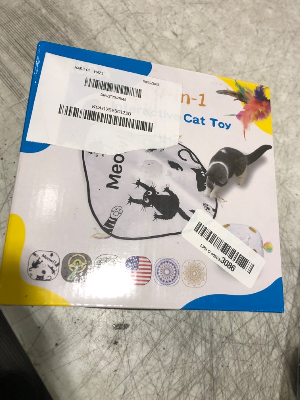 Photo 1 of ORSDA Cat Toys for Indoor Cats 4 in 1 Interactive Automatic Cat Toys for Bored Indoor Adult Cats Kitten Toy Rechargeable 8 Hole Mice Whack-A-Mole, Hide and Seek, Moving Feather, 5PCS DIY Replacement