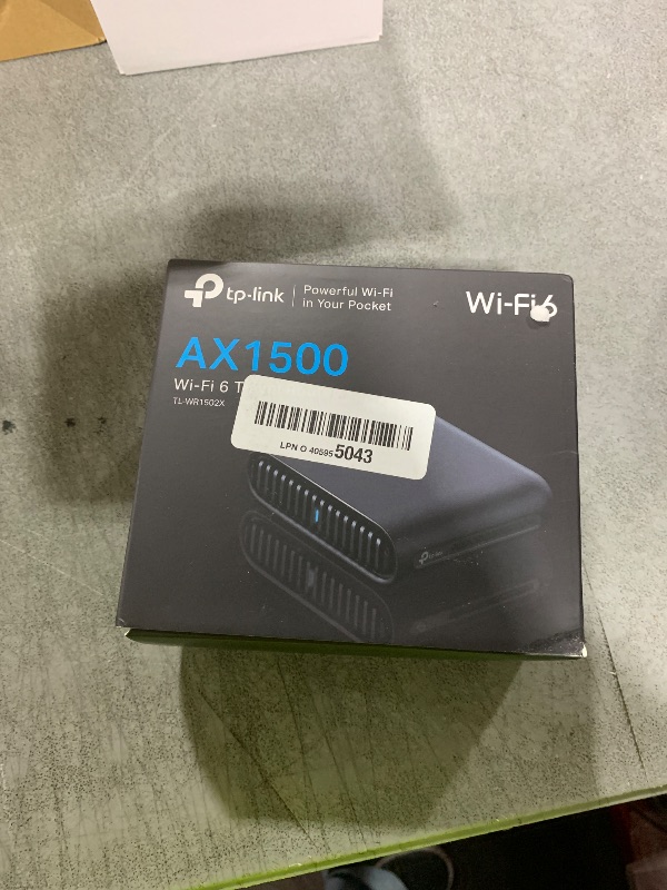 Photo 1 of TP-Link Ultra-Portable Wi-Fi 6 AX1500 Travel Router TL-WR1502X | Easy Public WiFi Sharing | Hotel/RV/Travel Approved | Phone WiFi Tether | USB C Powered | Multi-Mode | Tether App | Durable Design