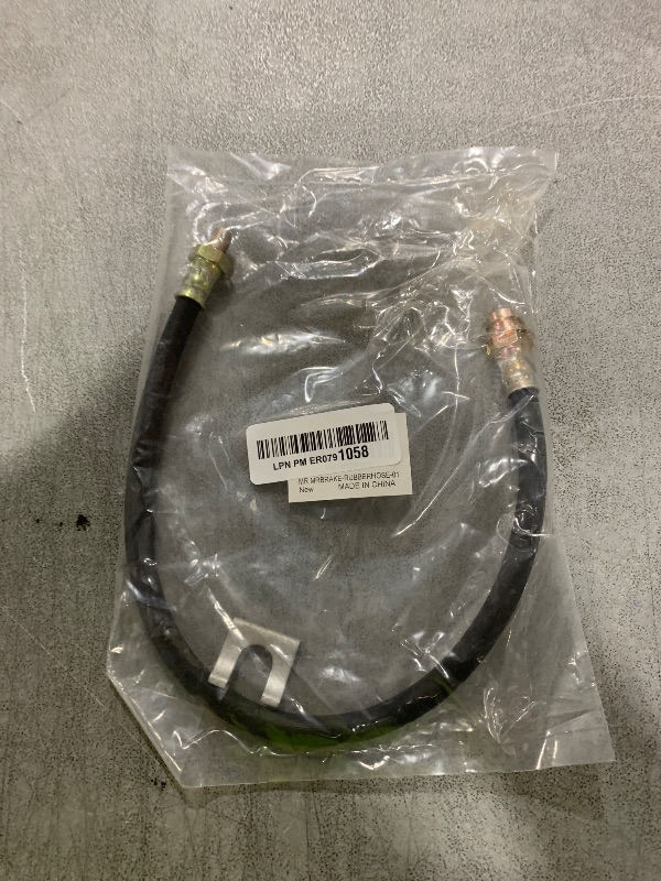 Photo 1 of MuRealy Premium 18-Inch Rubber Brake Hose - Flexible Brake Line, 3/8"-24 External Thread to 3/8"-24 Internal Thread, High Strength and Easy to Install Hydraulic Hose