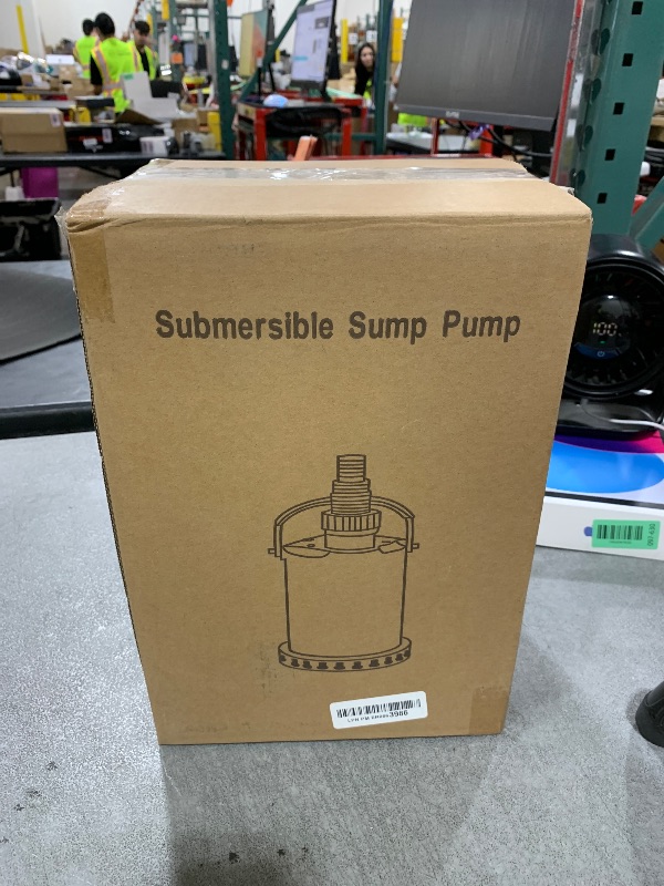Photo 1 of PANRANO Sump Pump Submersible Water Pump 1.2HP 4200GPH Stainless Steel Portable Water Transfer Pump Electric for Pool Draining Hot Tub Basement Utility Pumps