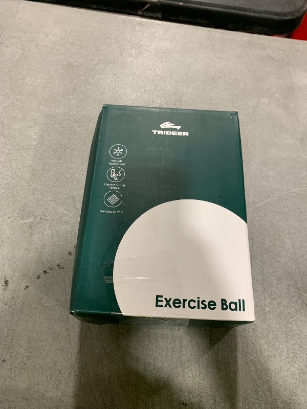 Photo 1 of Trideer Extra Thick Yoga Ball Exercise Ball, 5 Sizes Ball Chair, Heavy Duty Swiss Ball for Balance, Stability, Pregnancy and Physical Therapy, Quick Pump Included (Black, M(19-22ines/48-55cm))