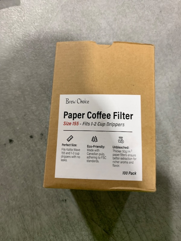 Photo 1 of Disposable Small Coffee Filters,100PCS Unbleached Basket Coffee Paper Filter for Ninja Pods & Grounds Specialty Single-Serve Coffee Maker PB051 PB041, Kalita Wave Dripper 155, Pour Over Coffee Maker