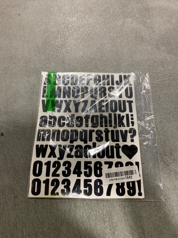 Photo 1 of Llewyn 910 Pcs 10 Sheets Letter Stickers,Self Adhesive Waterproof 1 Inch Mailbox Numbers Vinyl Stickers,Alphabet Decals for Water Bottle,Window,Door,Classroom,Car,Laptop,Scrapbook (Black, 1 Inch)