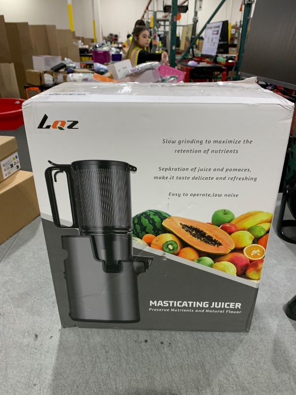 Photo 1 of Cold Press Juicer, Juicer Machines with 5.4" Wide Feed Chute for Juice Extractor, Professional Slow Masticating Juicer for Whole Vegetables & Fruits with High Juice Yield, Easy to Clean (Black)