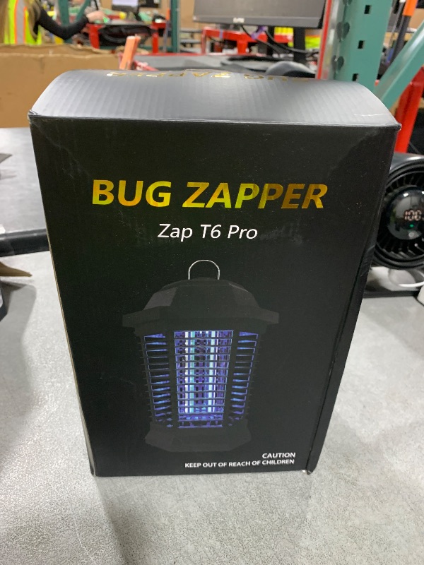 Photo 1 of GOOTOP Bug Zapper Outdoor, Mosquito Zapper, 3 Prong Plug in Electric Fly Zapper, Mosquito Killer, Fly Traps, Flying Insects Zapper Indoor Outdoor 90-130V, 4200V, ABS Plastic Outer (Black)