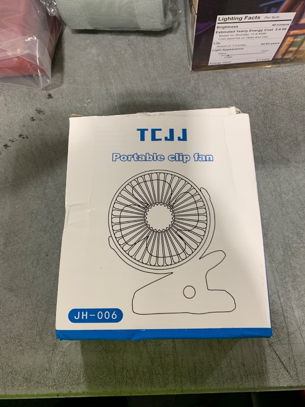 Photo 1 of Portable Clip on Fan, Rechargeable USB Desk Fans, Stroller Fan With TYPE-C Port 360° Rotatable Personal Small Mini Table Fan for Home Office Car Seat Crib Camping