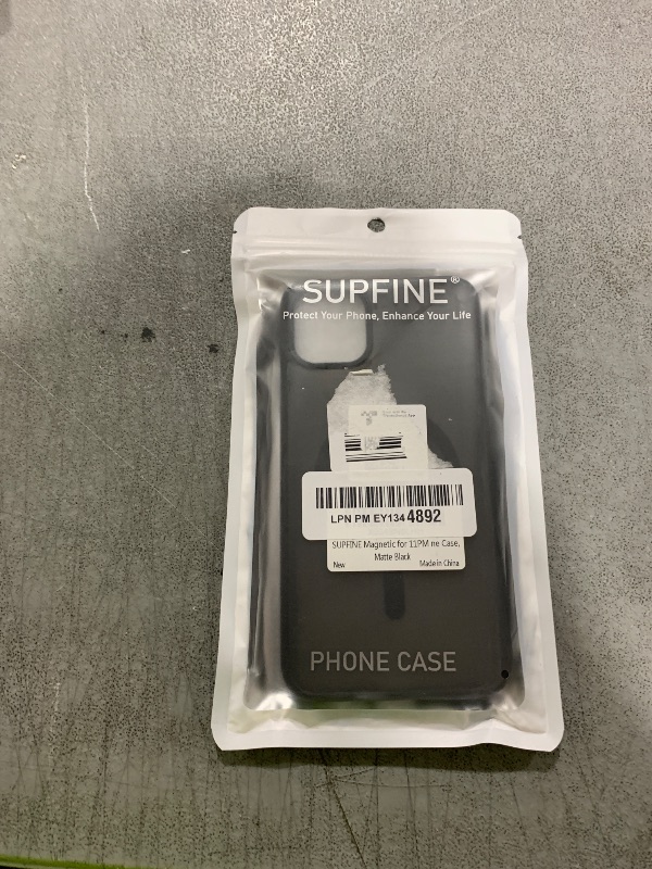 Photo 1 of SUPFINE Magnetic for iPhone 11 Pro Max Case (Compatible with MagSafe) (Military Grade Drop Protection) Translucent Matte Shockproof Phone Cover,Black