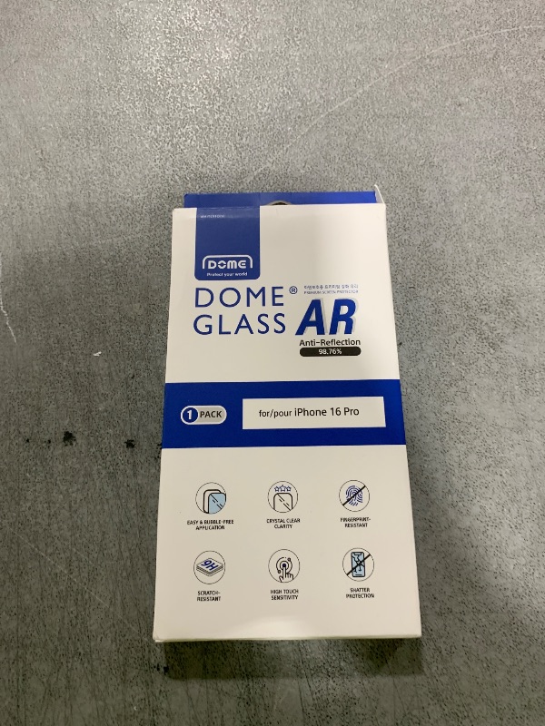 Photo 1 of DOME GLASS Whitestone DOME AR for iPhone 16 Pro [Super Anti-Reflection] Tempered Glass Screen Protector good for outdoor activity